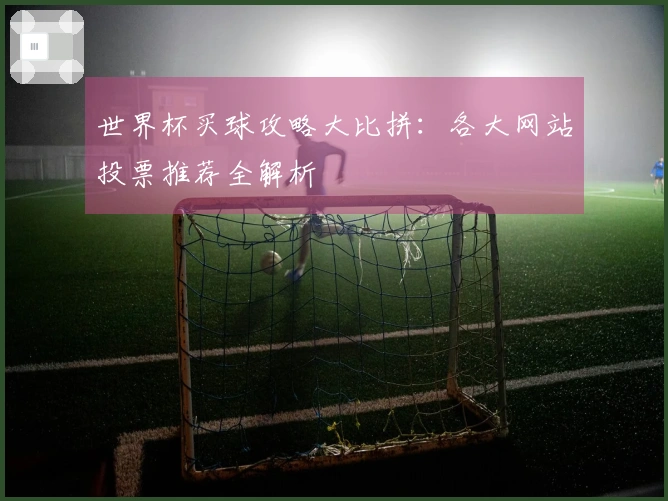 世界杯买球攻略大比拼：各大网站投票推荐全解析